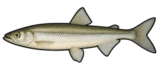 Illustration de éperlan, Osmerus eperlanus