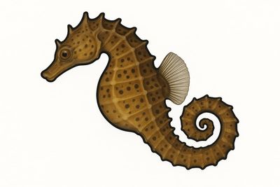 Hippocampe à museau court - Hippocampus hippocampus